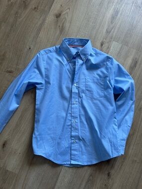 French Toast Light Blue Button-Down Shirt for Kids